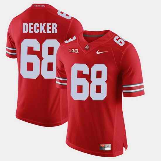 Men Taylor Decker Scarlet Ohio State Buckeyes Alumni Football Game Jersey